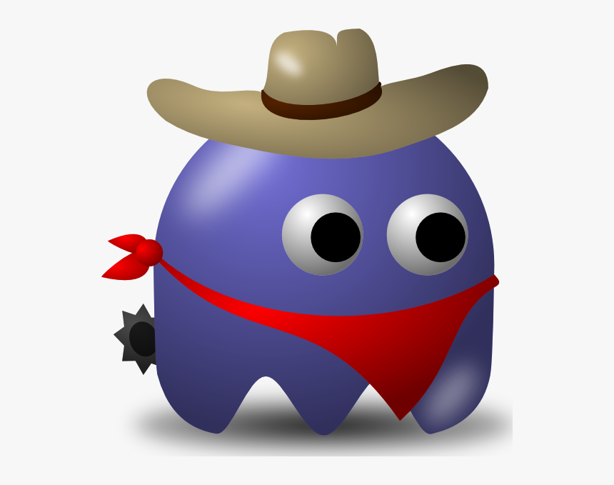 Pcman Game Baddie Cowboy Svg Clip Arts - Pacman Cowboy, HD Png Download