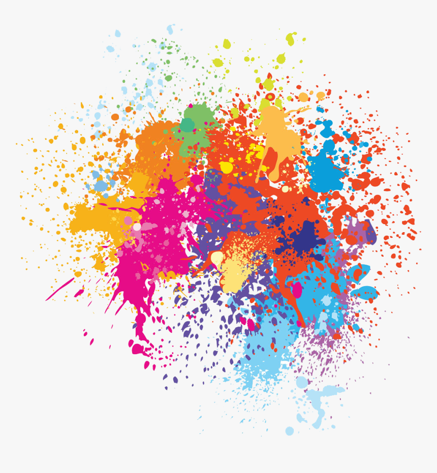 Color Illustration Watercolor Painted Spray Painting - Color Spray Paint Png, Transparent Png
