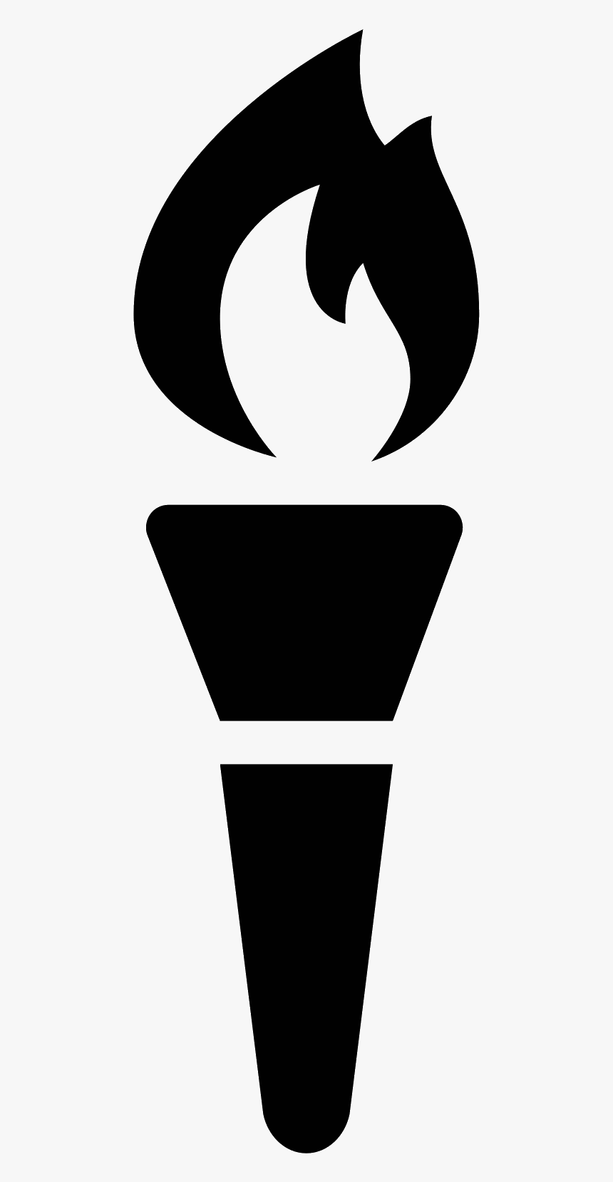 Great Olympic Icon - Olympic Torch Black And White, HD Png Download