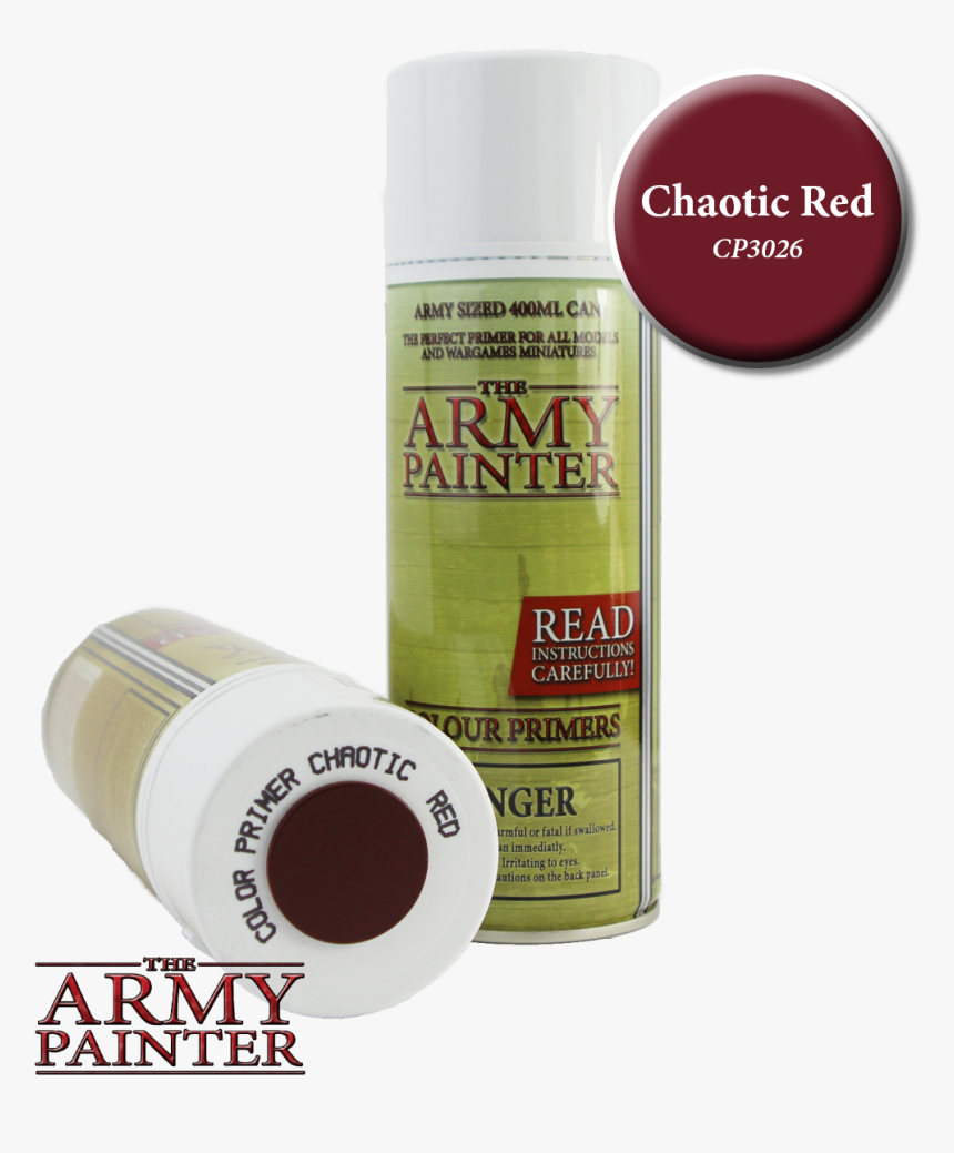 Colour Primer Chaotic Red - Army Painter Brown Spray, HD Png Download
