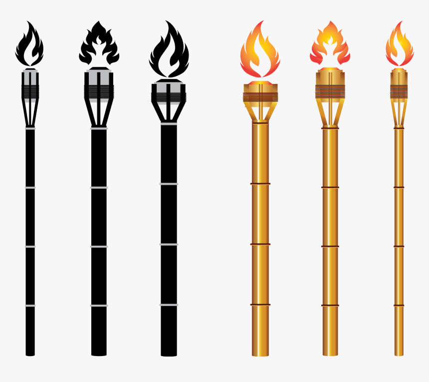 Clipart Free Vector Carrier Transprent Png Free Download - Tiki Torch Clip Art Black And White, Transparent Png