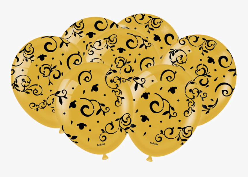 Balão N9 Arabesco Dourado Metallic - Heart, HD Png Download