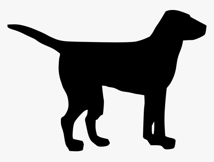 Dog, Pet, Animal, Tail, Waggling, Silhouette, Stand - Black Clip Art Dog, HD Png Download
