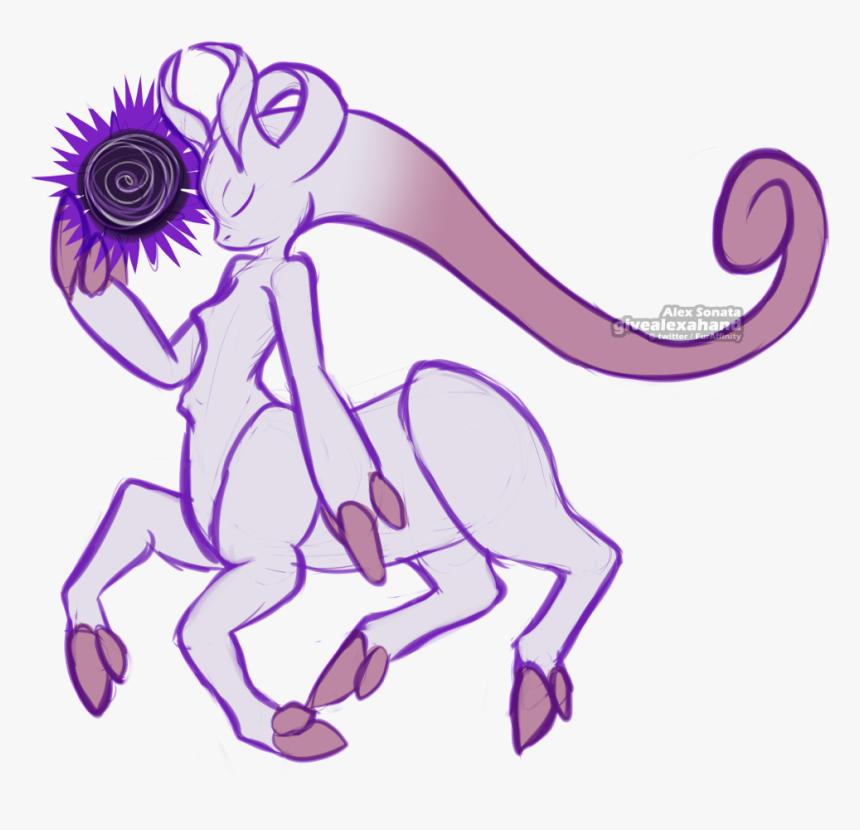 Mewtwo-taur - Cartoon, HD Png Download
