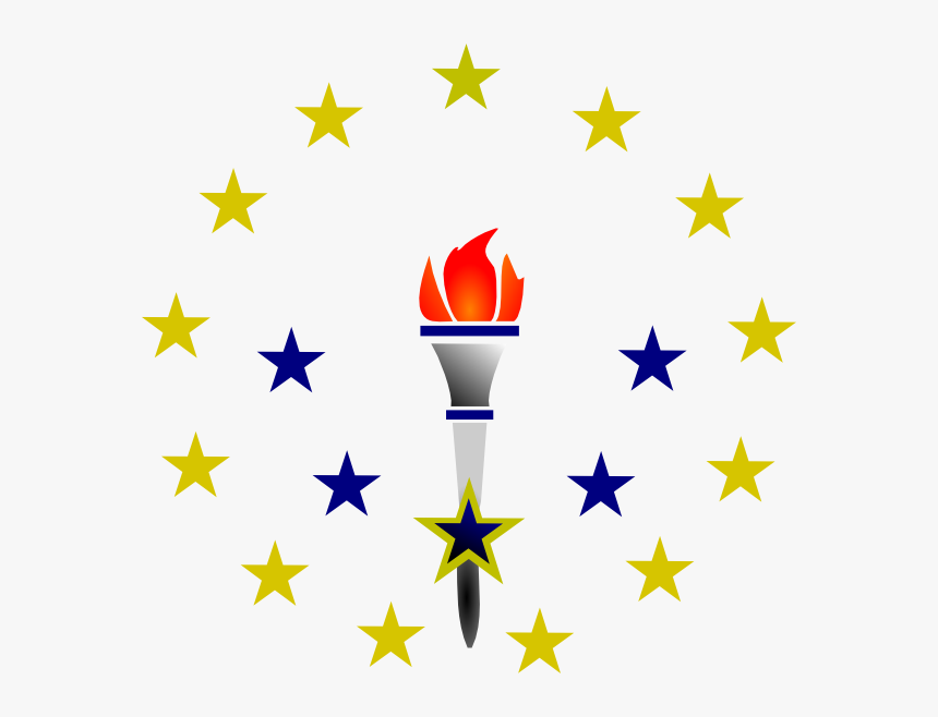 Torch Svg Clip Arts - 1776 Betsy Ross Star Png, Transparent Png