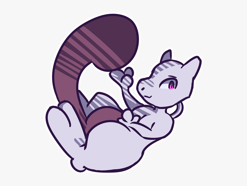 Mewtwo Sticker - Cartoon, HD Png Download