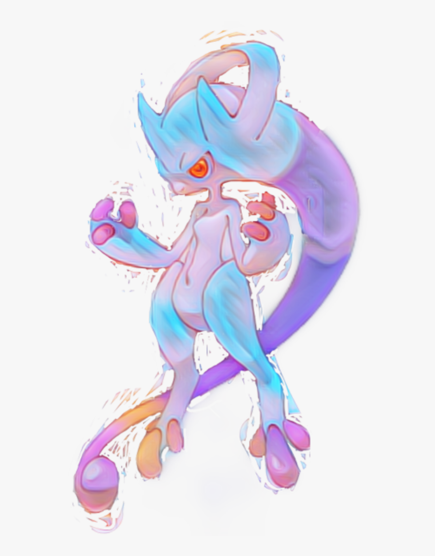 #mega #mewtwo #pastel - Cartoon, HD Png Download