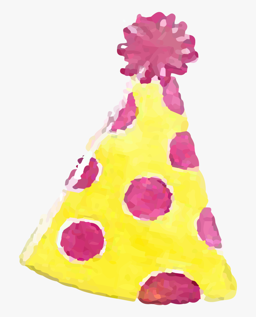 Birthday Blower Png - Yellow Party Hat Clipart, Transparent Png