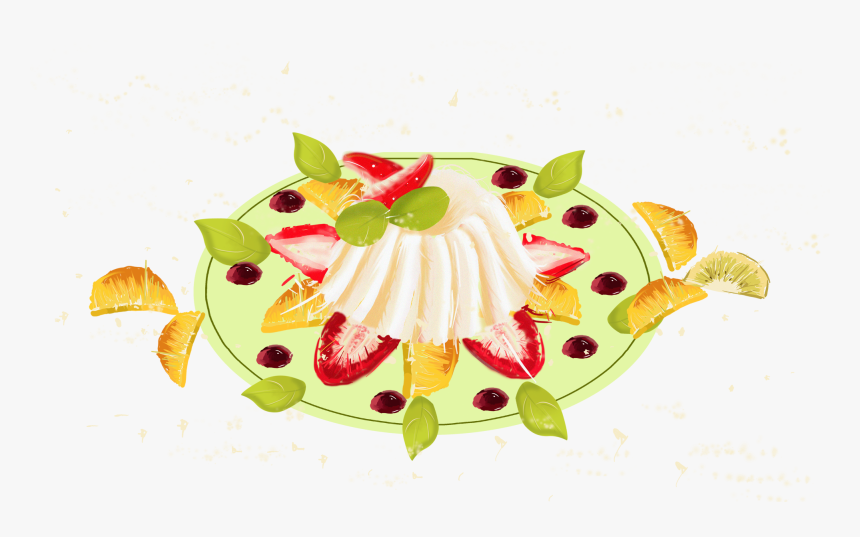 Plato Fruta Pastel Ensalada Png Y Psd - จาน เค้ก ผล ไม้ การ์ตูน, Transparent Png