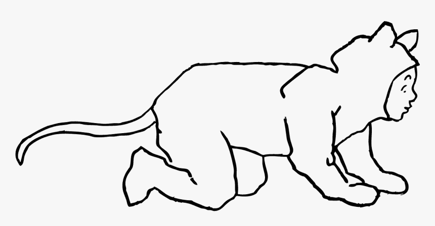 K#47017 - Elephant Art Outline Head, HD Png Download