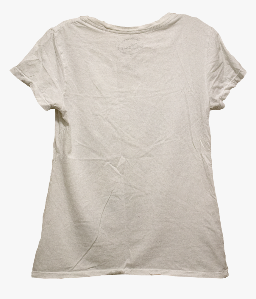 The Back Of A V Neck T Shirt That Is Purly White With - Active Shirt, HD Png Download