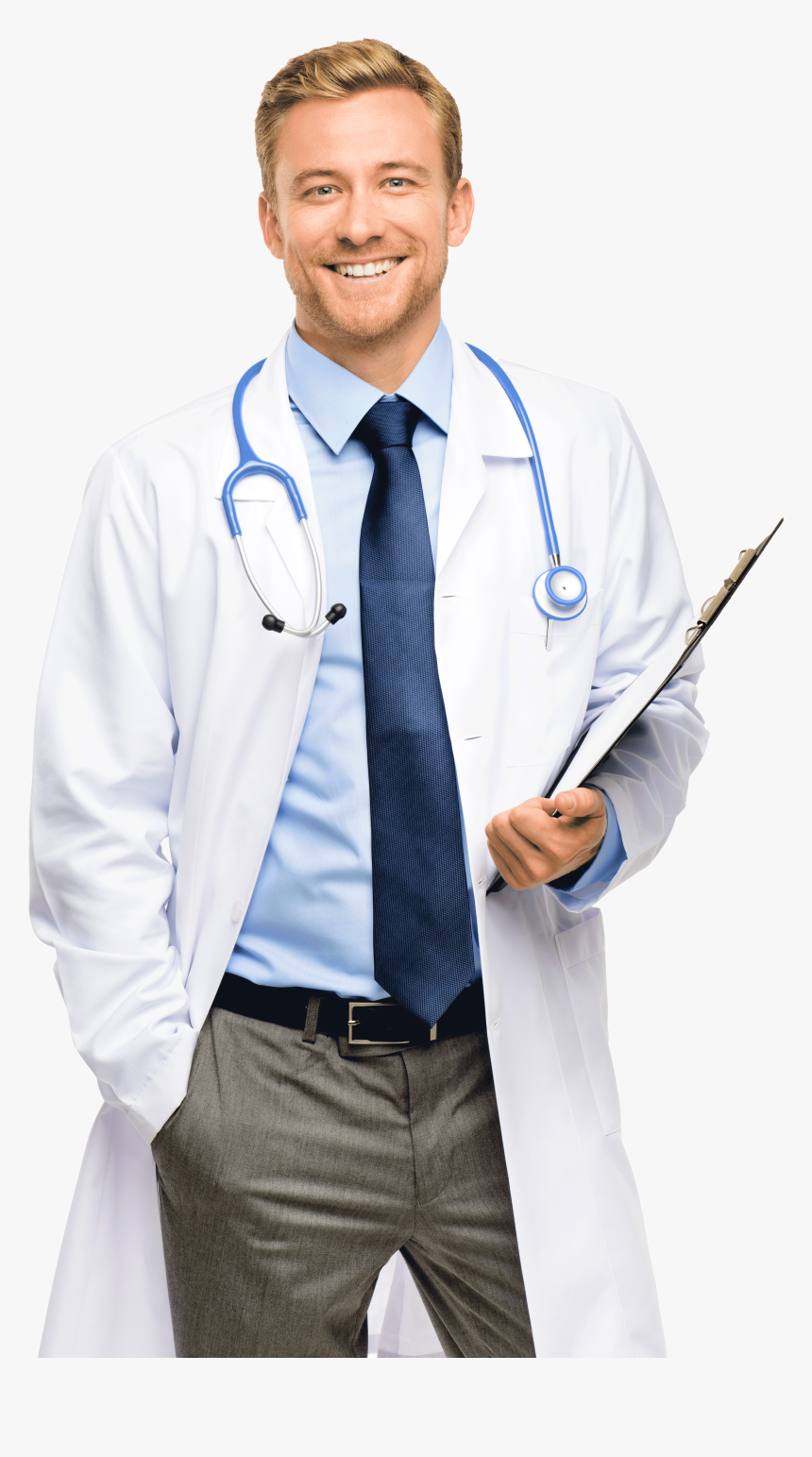 Physician Uniform Scrubs White Coat Medicine - Doctor White Background, HD Png Download