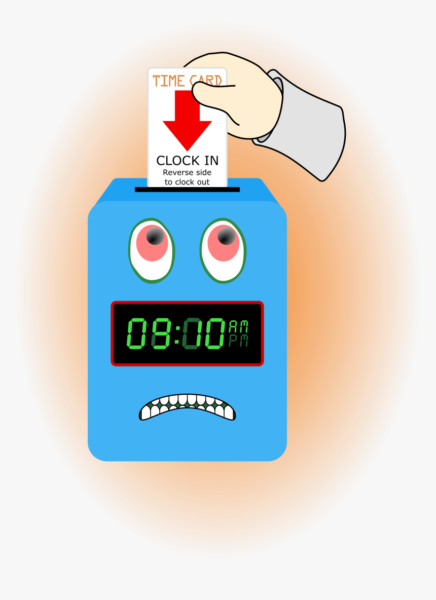 Clock Clip Cartoon Clock In And Out Clip Art, HD Png Download