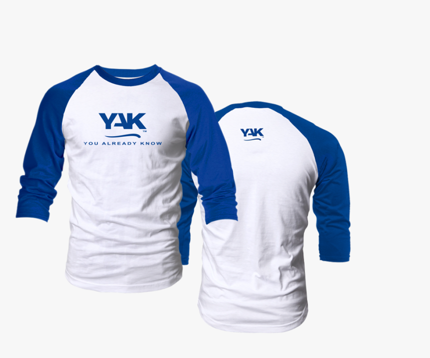 Transparent White T Shirt Back Png - Blue And White Raglan Shirt Back, Png Download