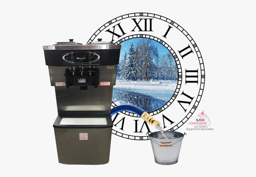 C713 With Water Pipe Draining Into A Bucket With Huge - Clock Roman Numerals Png, Transparent Png