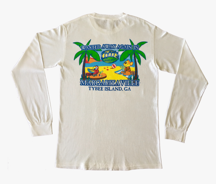 Margaritaville Tshirt Ls White Back, HD Png Download
