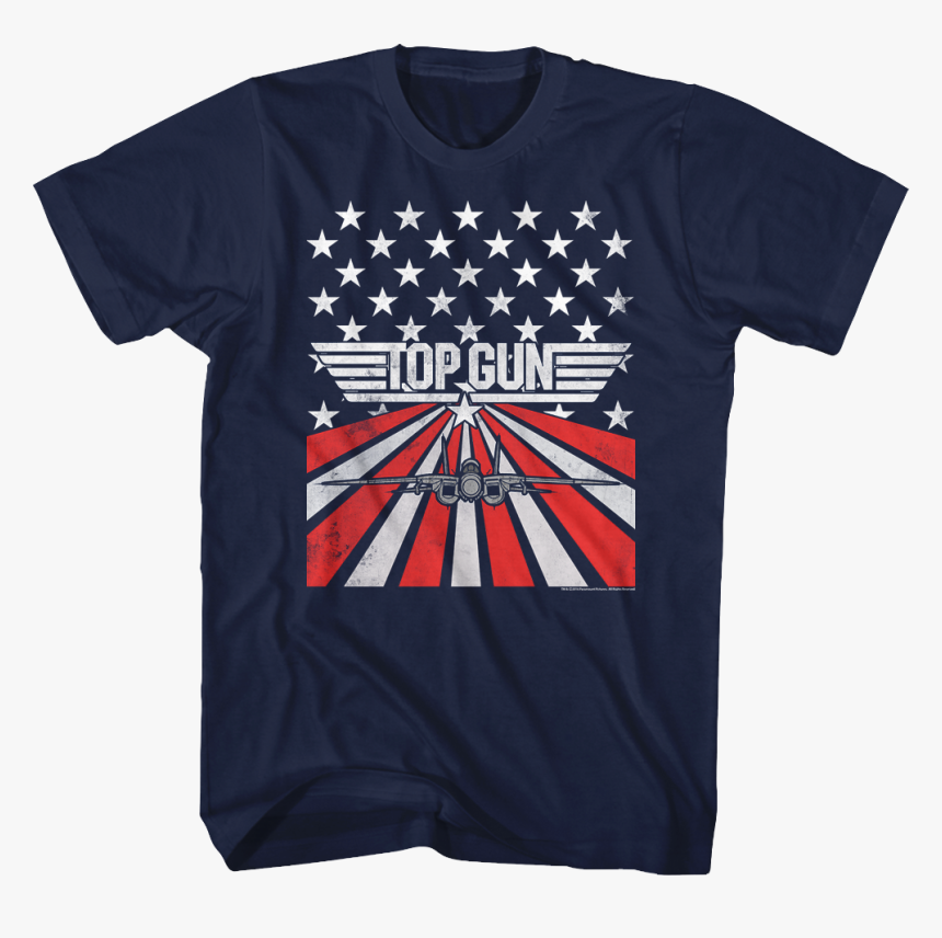 American Flag Top Gun T-shirt - Top Gun T Shirts, HD Png Download