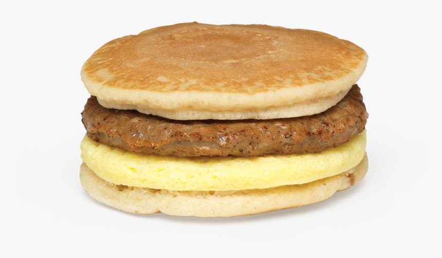 Sausage And Egg Pancake Sandwich - Sausage Pancake Sandwich, HD Png Download