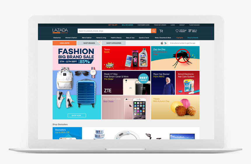 Lazada Shopping Cart, HD Png Download