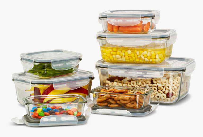14pc Mason Glass Rectangular Set 
 Data-lazy //cdn - Mason Craft & More Food Container Set, HD Png Download