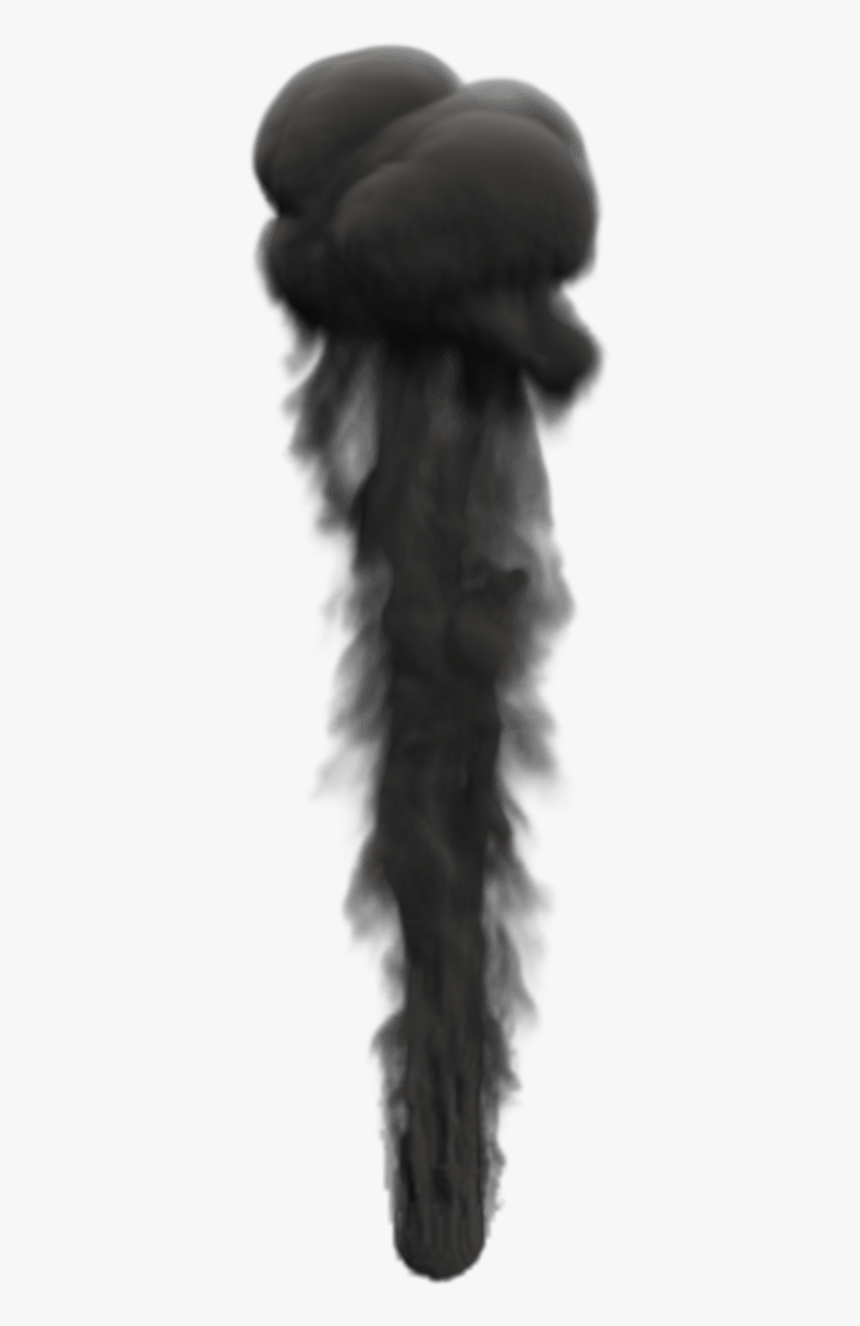 Black Smoke Mushroom - Black Smoke Line Transparent, HD Png Download