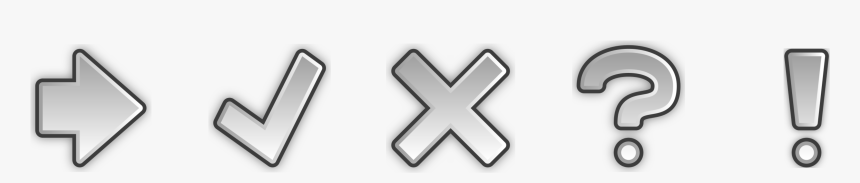 Cross Tick Exclamation Png, Transparent Png