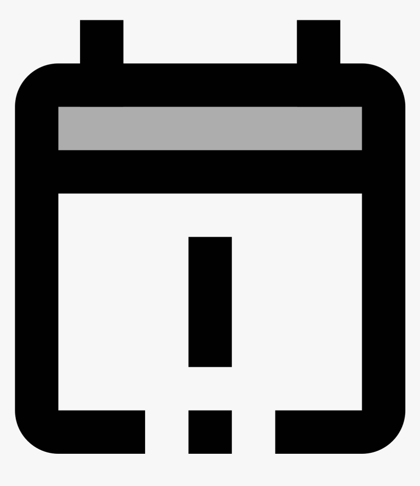 This Icon Looks Like An Exclamation Mark In The Middle - Icon Weekly Black Png, Transparent Png