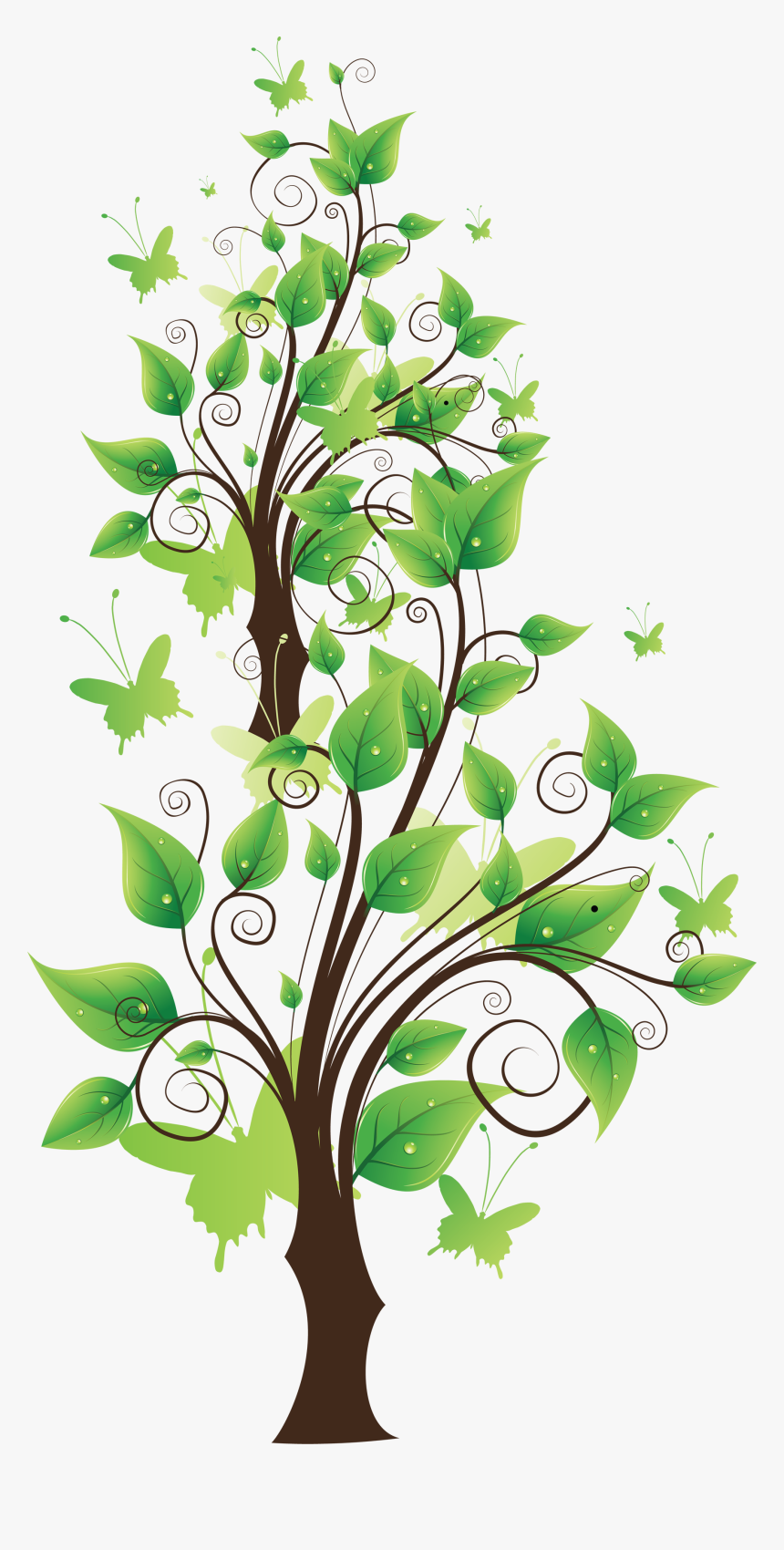 Tree Png Cartoon Color - Дерево Пнг Вектор, Transparent Png