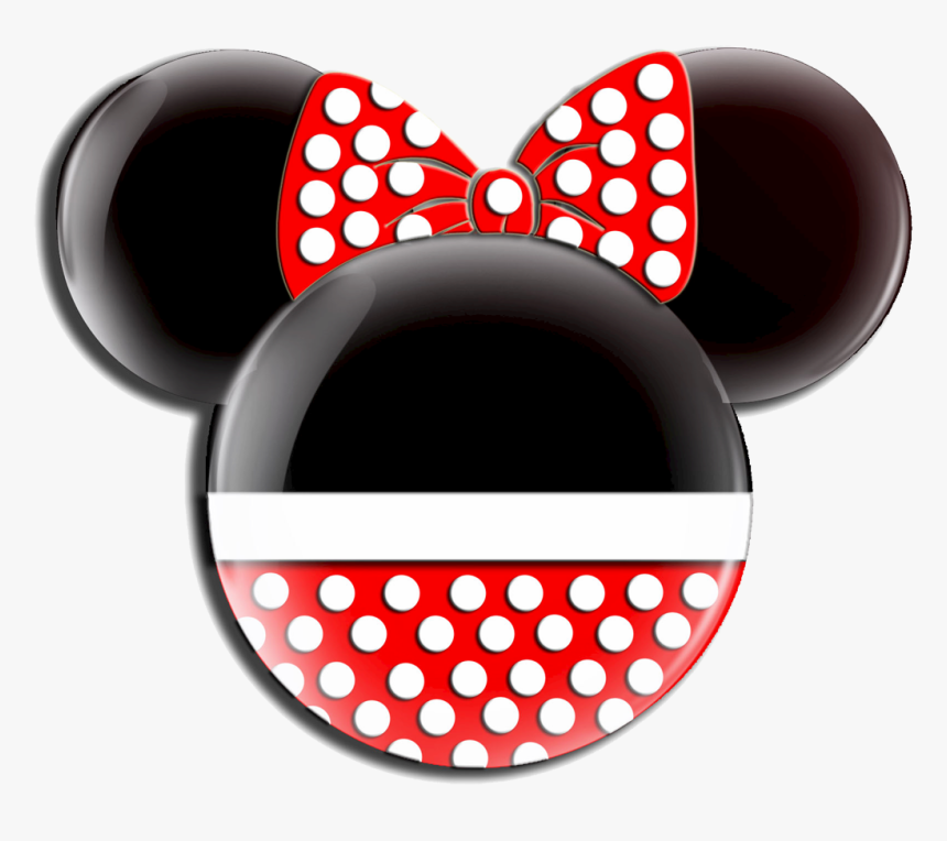 Black Minnie Mouse Head Clip - Minnie Mouse Head Logo, HD Png Download