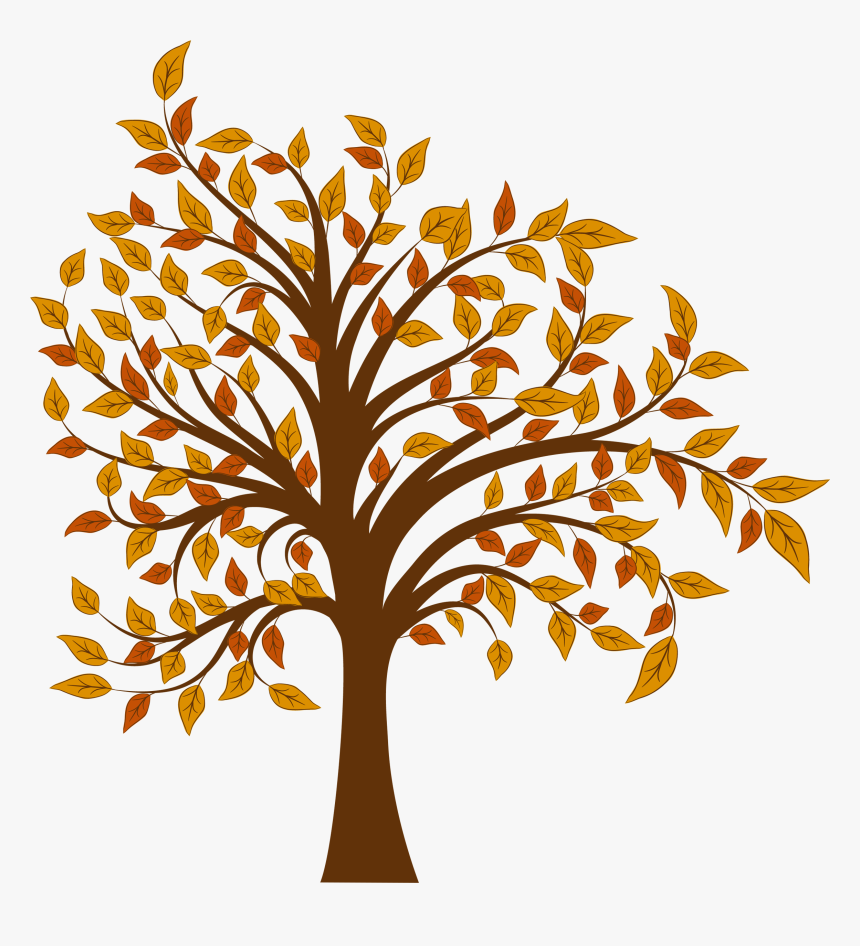 Collection Of Free - Autumn Tree Clipart Png, Transparent Png