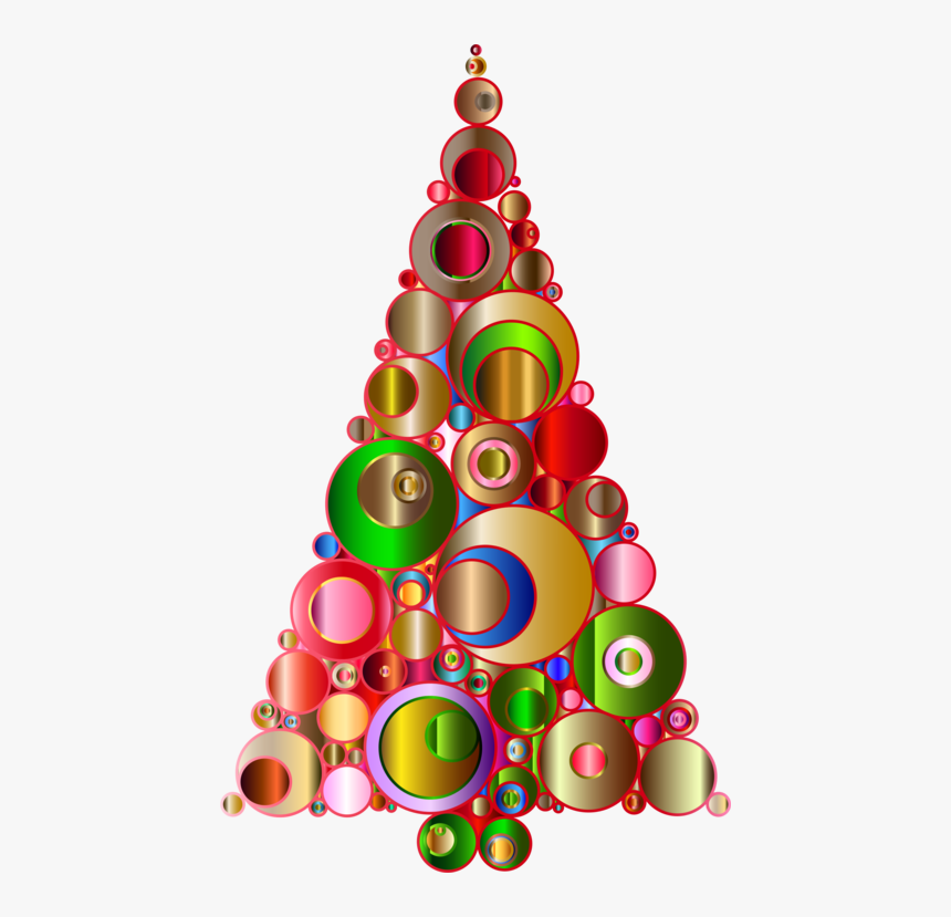 Christmas Decoration - Colourful Christmas Tree Png, Transparent Png
