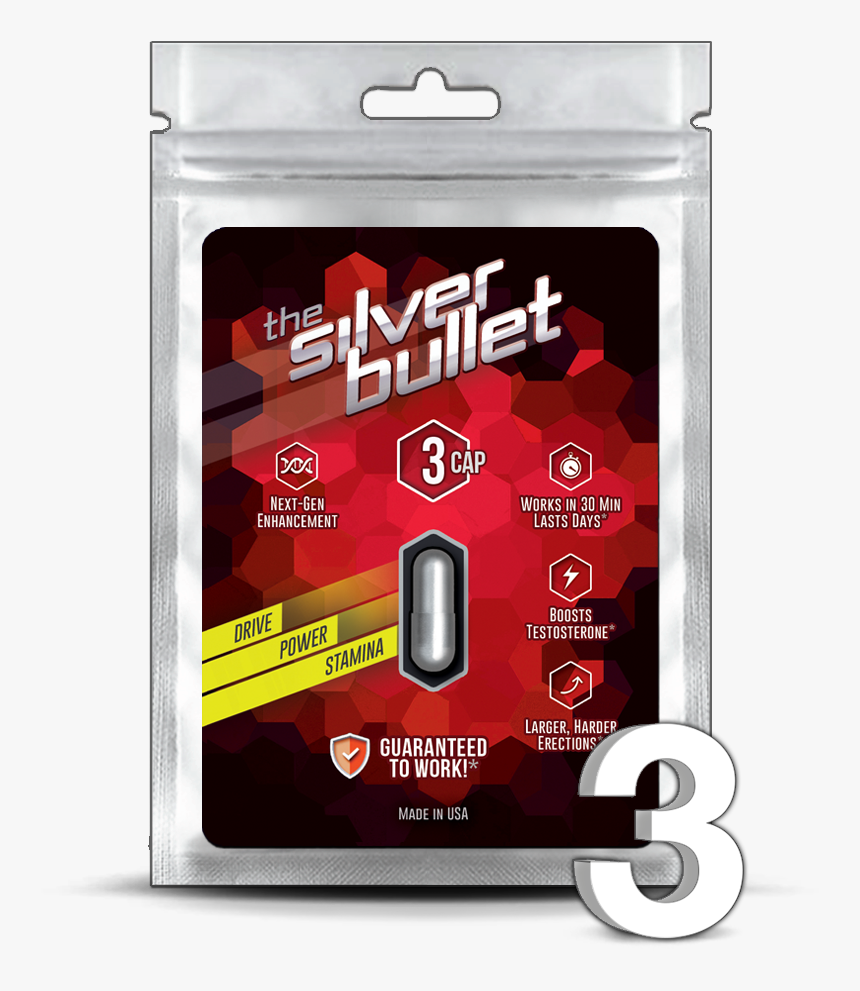Silver Bullet Pills For Males, HD Png Download