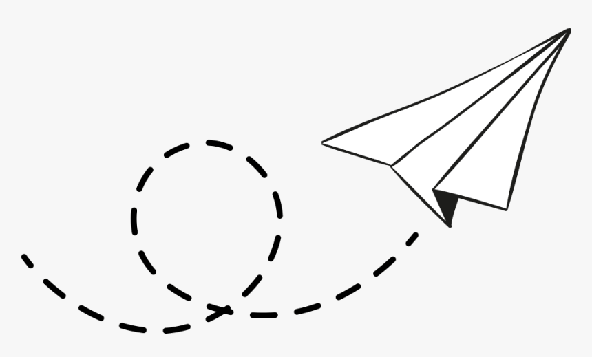 White Paper Plane Png Image - Transparent Background Paper Airplane Png, Png Download