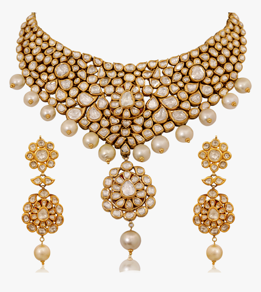 Elegant Kundan Choker Necklace - Necklace, HD Png Download
