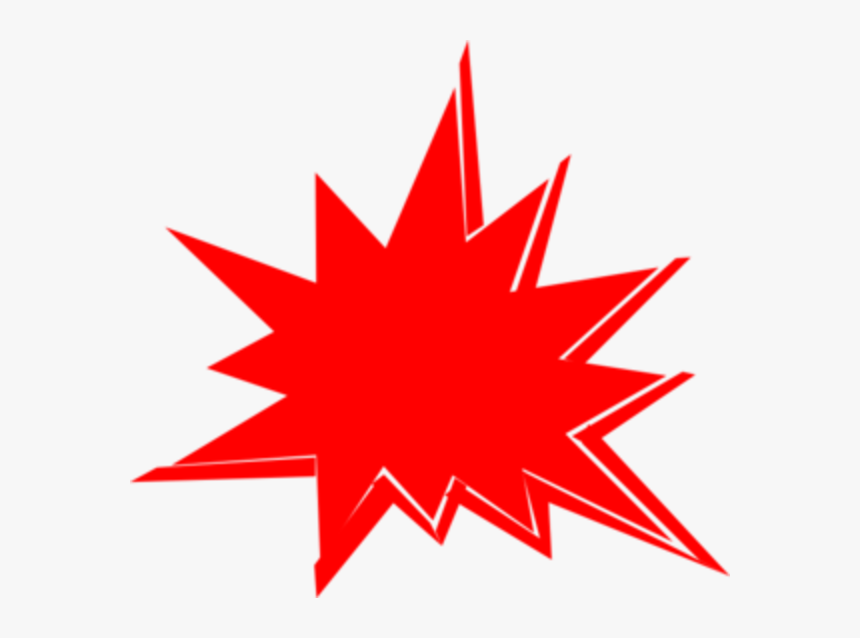 Red Explosion Png - Blue Comic Pow Png, Transparent Png