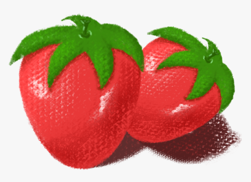 Strawberry Hand Drawn Cute Cartoon Png And Psd - Strawberry, Transparent Png