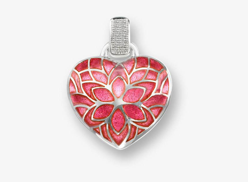 Nicole Barr Designs Sterling Silver Heart Choker Necklace-pink - Locket, HD Png Download