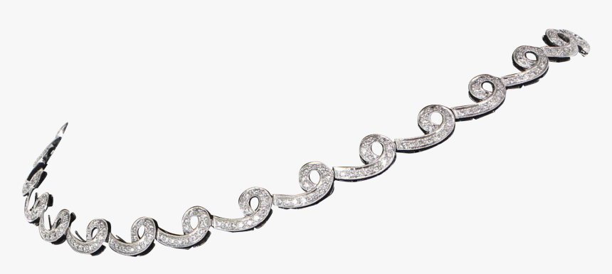 75ct Diamond Swirl Choker Necklace Vintage 18 Karat - Chain, HD Png Download