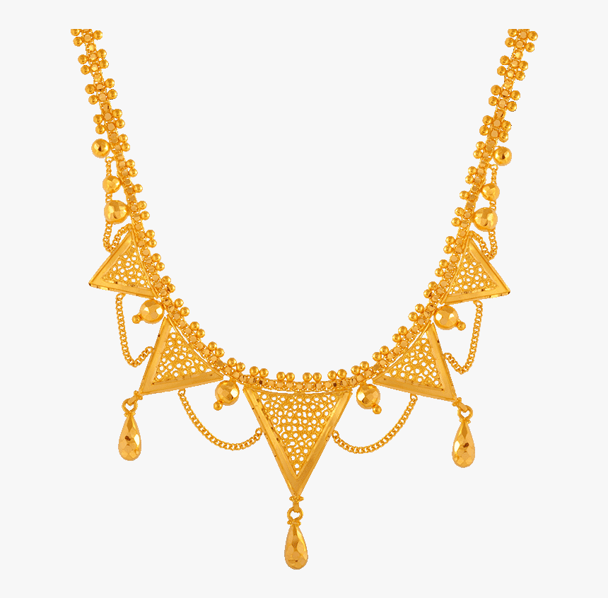 Chandra Jewellers 22kt Yellow Gold Necklace For Women - Malabar Gold Necklace With Weight, HD Png Download