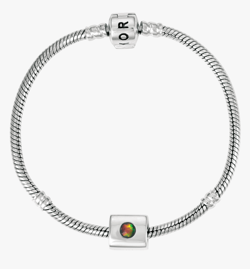 Korite Ammolite Sterling Silver Charm - Bracelet, HD Png Download