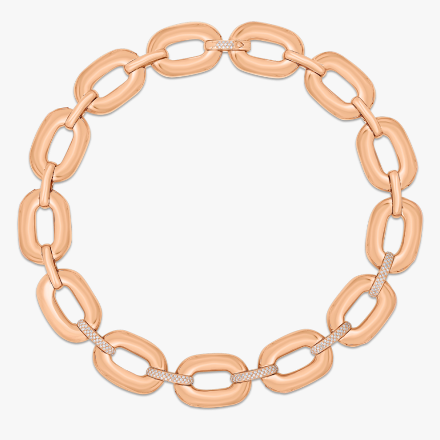 Roberto Coin Link Necklace With Diamonds - Bracelet, HD Png Download
