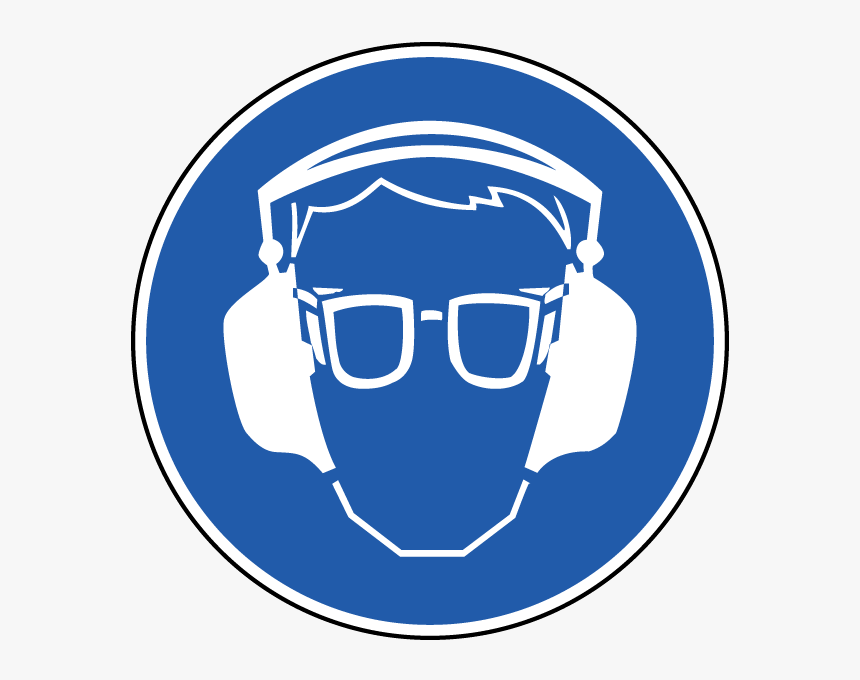 Wear Eye And Ear - Eye And Ear Protection Sign, HD Png Download