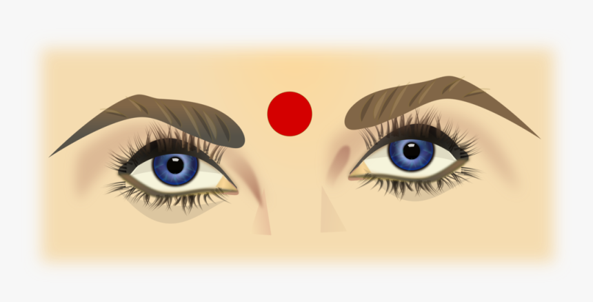 Iris,close Up,eye - Tamil Girl With Pottu, HD Png Download