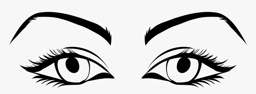 Eyes Female Game Asset Call Free Picture - Outline Image Of Eyes, HD Png Download