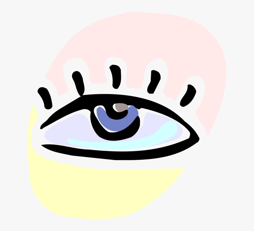 Vector Illustration Of Human Eye With Eyelashes - Writers Eye Writers Notebook, HD Png Download