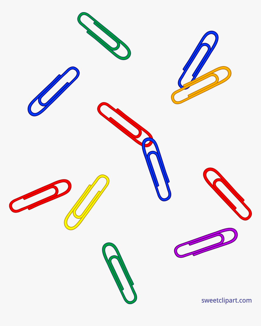 Lined Paper And Yellow Pencil - Clip Art Paper Clips, HD Png Download