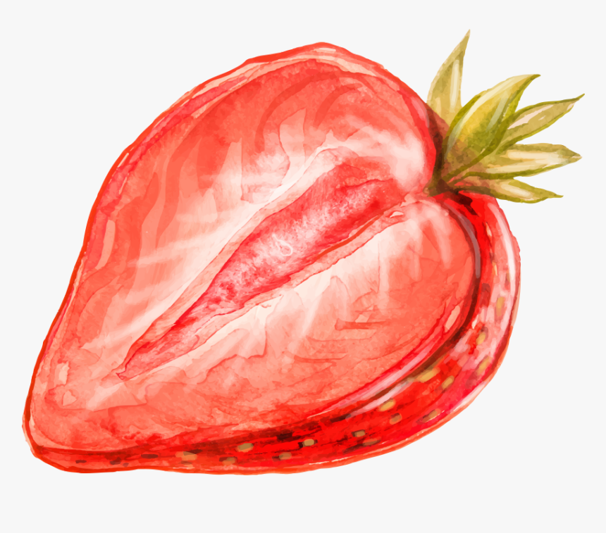 Strawberry Watercolor Png, Transparent Png