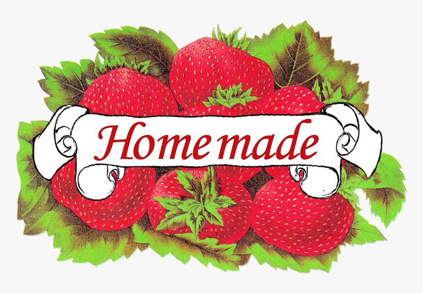 Label Strawberry Homemade Image Download - Strawberry Label, HD Png Download