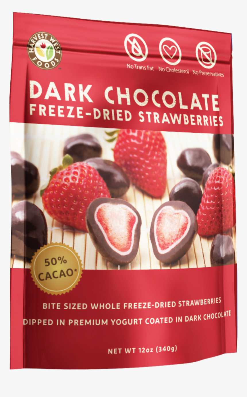 Dcs Bag Front - Chocolate Freeze Dried Strawberries, HD Png Download