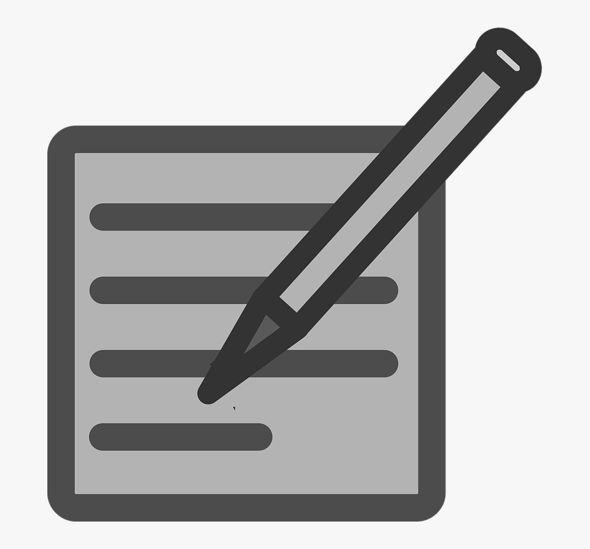 Pen And Paper Free Vector Graphic Write Author Pencil - Documentation Clipart, HD Png Download